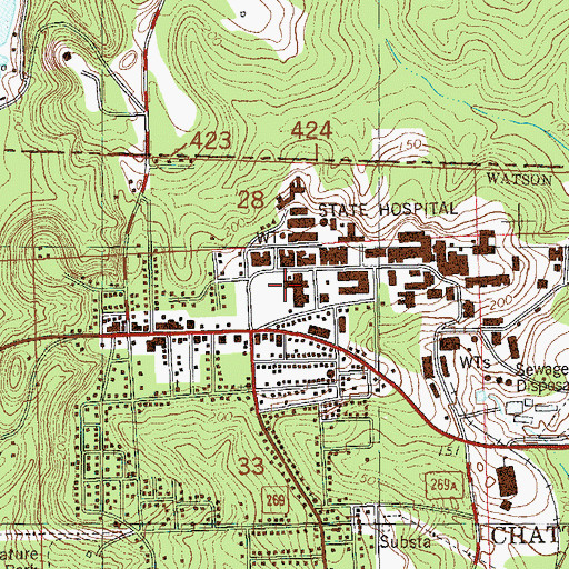 Topographic Map of Florida State Hospital Heliport, FL