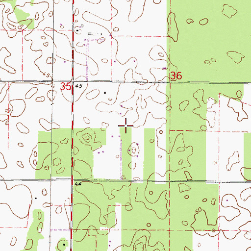 Topographic Map of Windy Acres Airport, FL