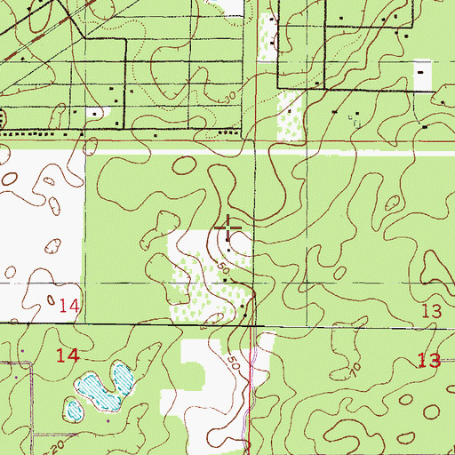 Topographic Map of J R's Airport, FL