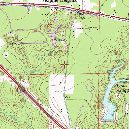 Topographic Map of Cedar Lane Airport, FL