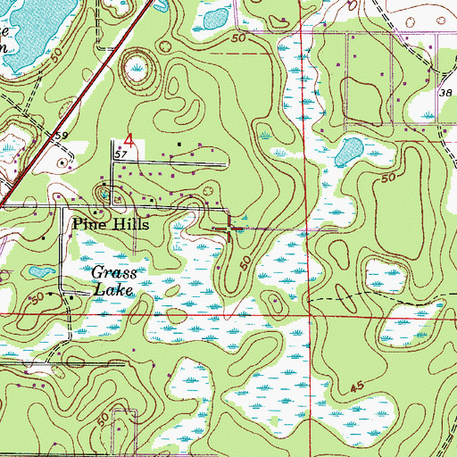 Topographic Map of Bradshaw Tree Farm Airport, FL
