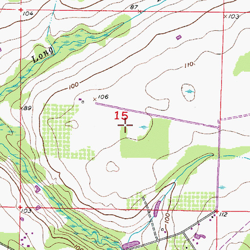 Topographic Map of Southfork Airport (historical), FL
