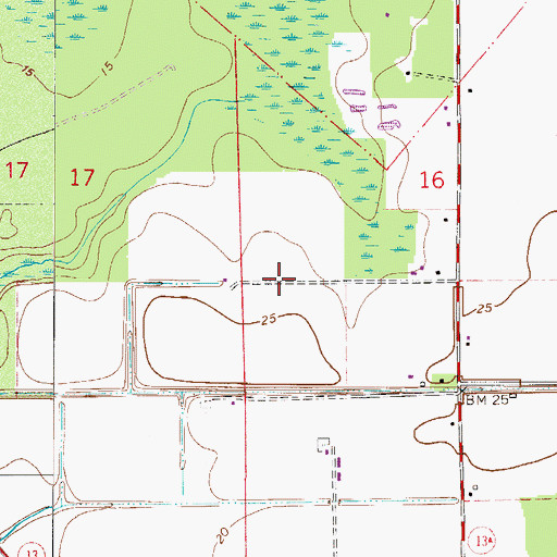 Topographic Map of Byrd Air Field, FL