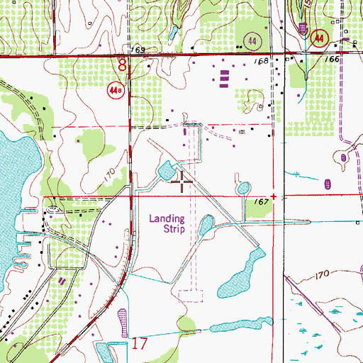 Topographic Map of Mid Florida Air Service, FL
