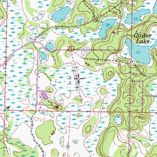 Topographic Map of Rose Ranch Airport, FL