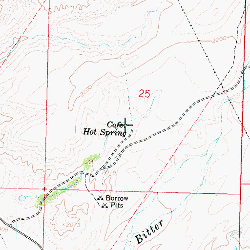 Topographic Map of Cofer Hot Spring, AZ