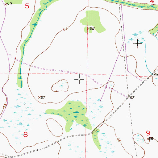 Topographic Map of Indian Hammock Airport, FL