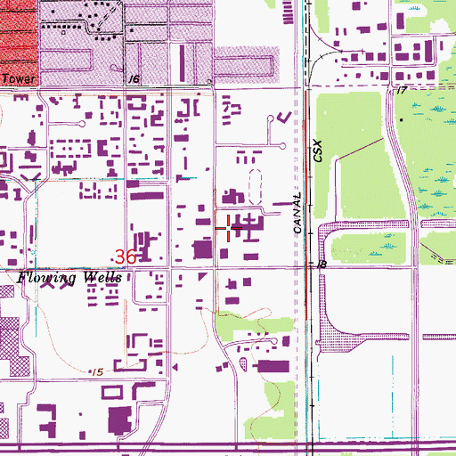 Topographic Map of Southwest Florida Regional Medical Center Heliport, FL