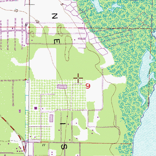 Topographic Map of Pine Island Airport, FL