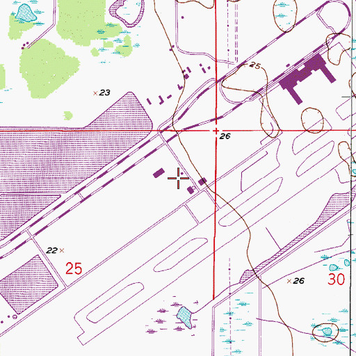 Topographic Map of Southwest Florida International Airport, FL