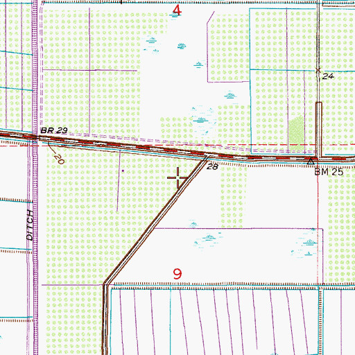 Topographic Map of Harold F Brown Heliport, FL