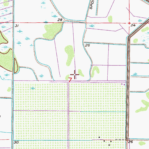 Topographic Map of Hales 700 Airport, FL