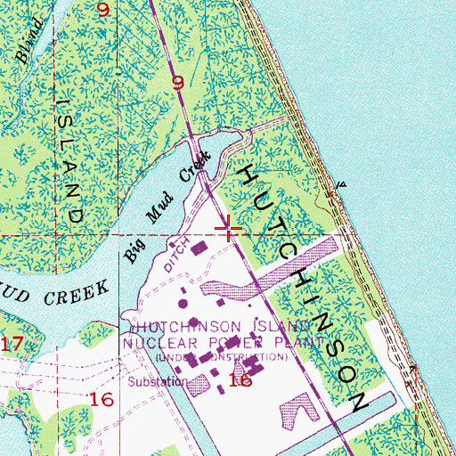 Topographic Map of Florida Power and Light Nuclear Power Plant Heliport, FL