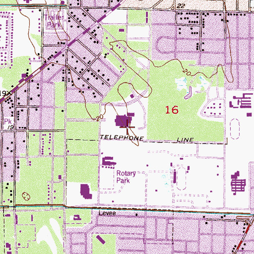 Topographic Map of Lawnwood Medical Center Heliport, FL