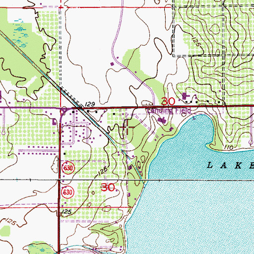 Topographic Map of Lake Clinch Airpark, FL