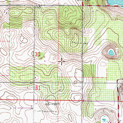 Topographic Map of Flying Palomino Ranch Airport, FL