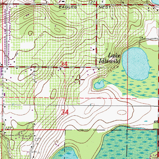 Topographic Map of Flying-H Airport, FL