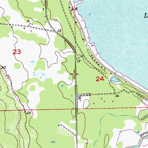 Topographic Map of Southerland Strip, FL