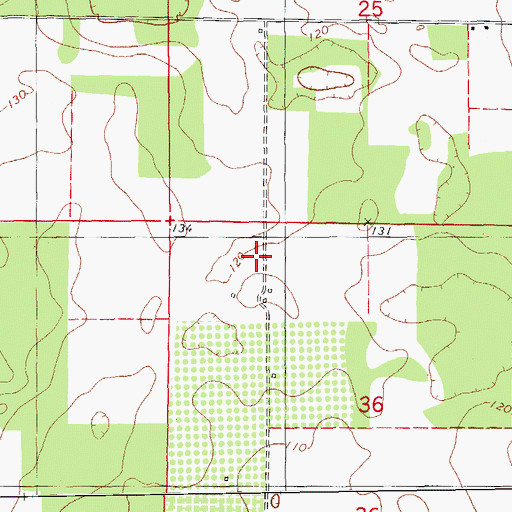 Topographic Map of J D Milton Farm Airport (historical), FL