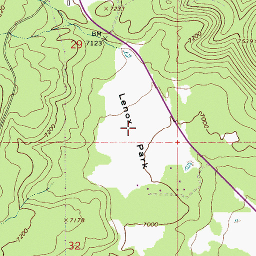 Topographic Map of Lenox Park, AZ