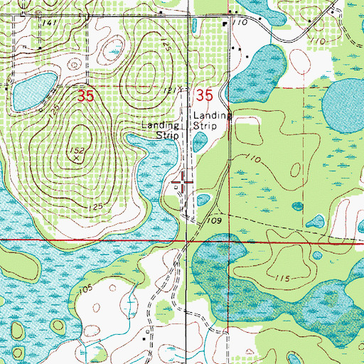 Topographic Map of Osborn Airfield, FL