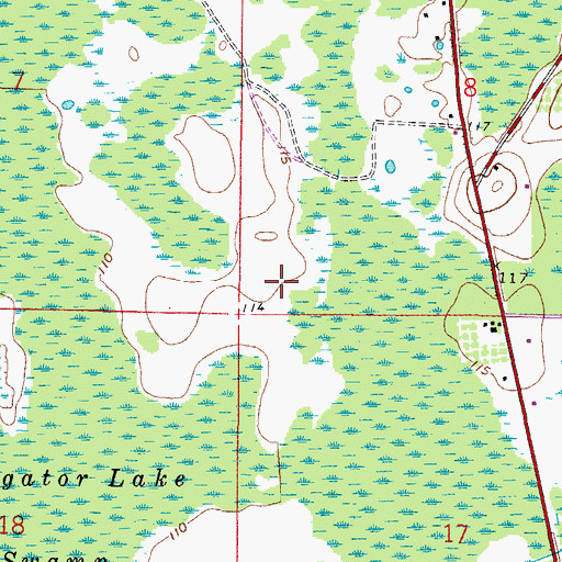 Topographic Map of Seminole Lake Gliderport, FL