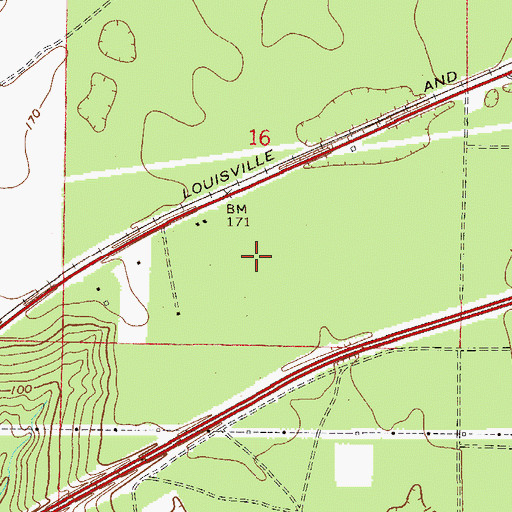Topographic Map of George T Mc Cutchan Airport, FL