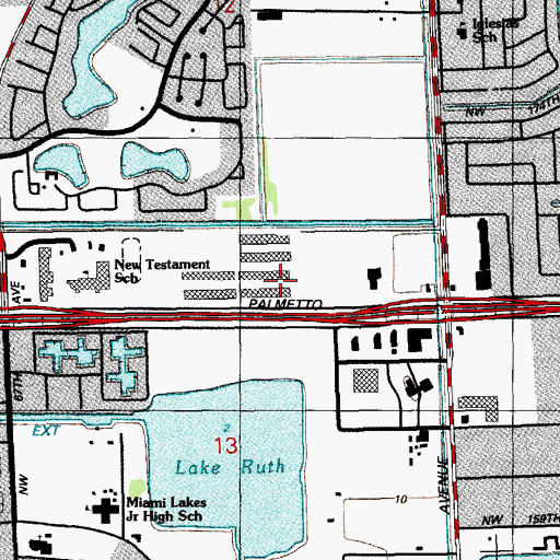 Topographic Map of Capeletti Heliport, FL