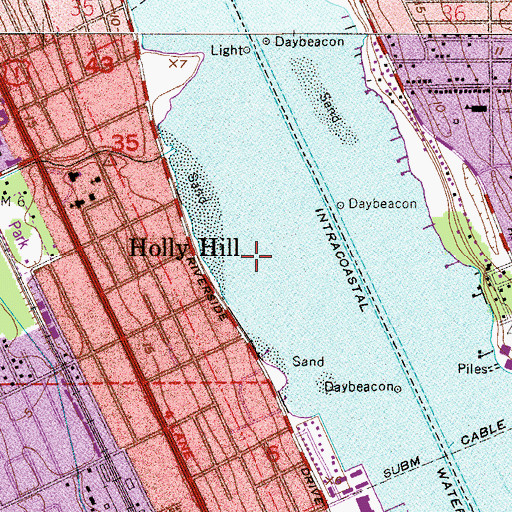Topographic Map of Halifax River Seaplane Base, FL
