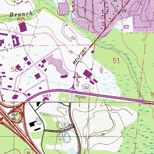 Topographic Map of Saint Lukes Hospital Heliport, FL