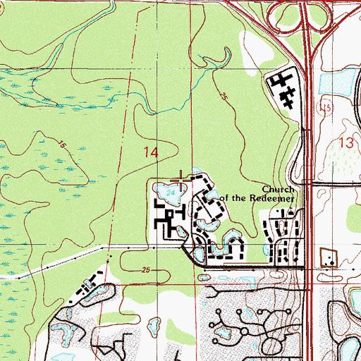 Topographic Map of Carriage Club of Jacksonville Heliport, FL