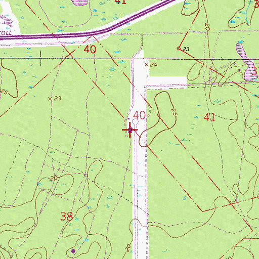 Topographic Map of Deep Forest Airport, FL