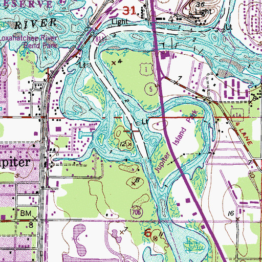 Topographic Map of Nicholas Island Heliport, FL