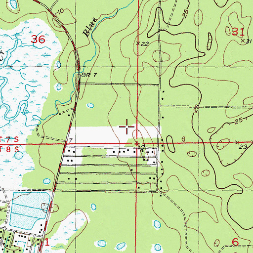 Topographic Map of Sylvanmir Farms Airport, FL