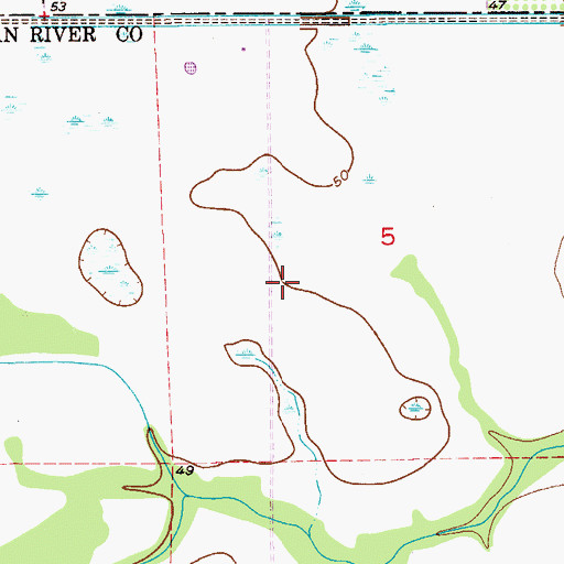 Topographic Map of RLM Farms Airport, FL