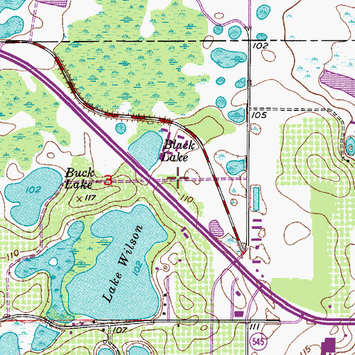 Topographic Map of Sheraton Lakeside Inn Heliport, FL