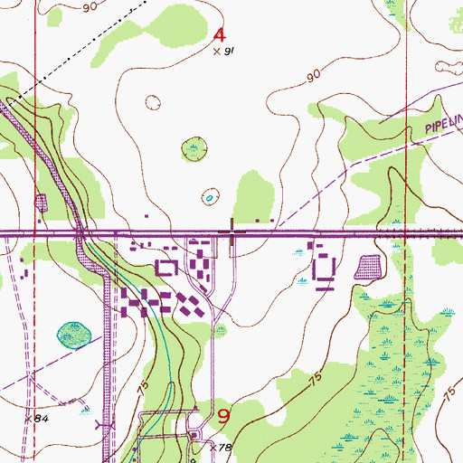 Topographic Map of Robards Number Four Heliport, FL