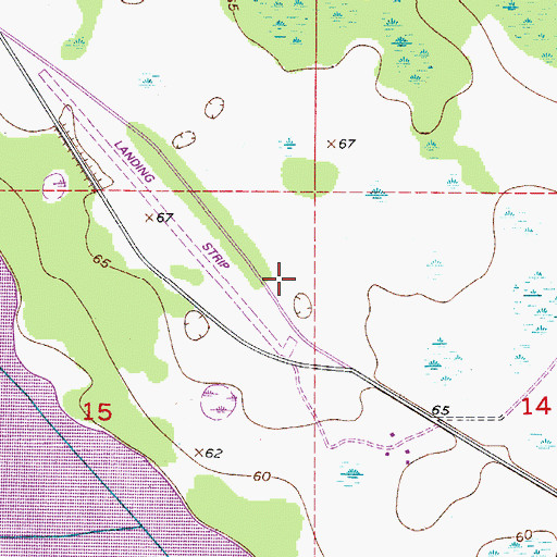 Topographic Map of Walker Ranch-Private Airport (historical), FL