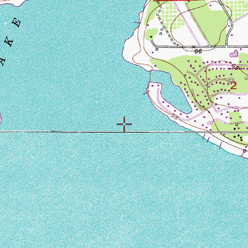 Topographic Map of Toho Seaplane Base, FL