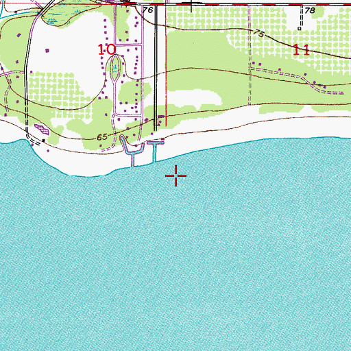Topographic Map of East Lake Seaplane Base, FL