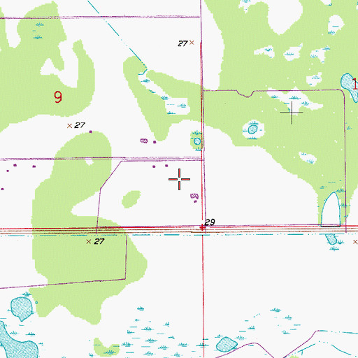 Topographic Map of Southwest Citrus Airport (historical), FL