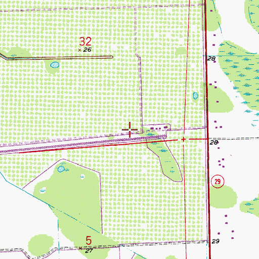 Topographic Map of Bob Paul Airport, FL