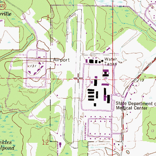 Topographic Map of Department of Corrections Field, FL