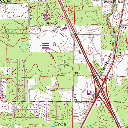 Topographic Map of Delta Airport, FL