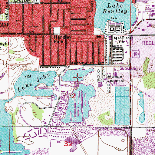 Topographic Map of White Eagle Heliport, FL