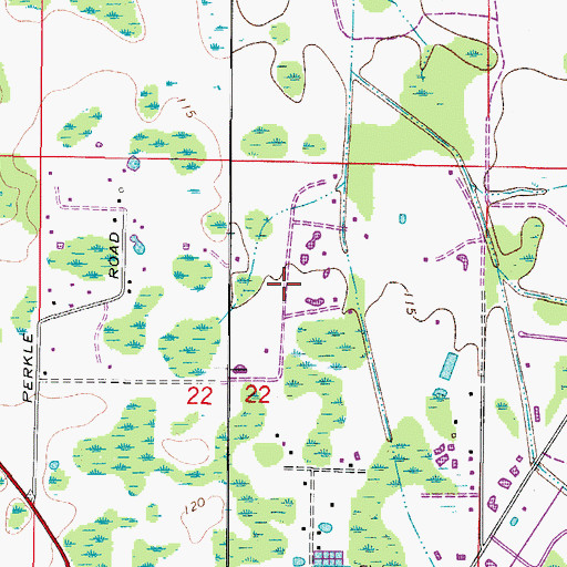 Topographic Map of Green Swamp Aerodrome, FL