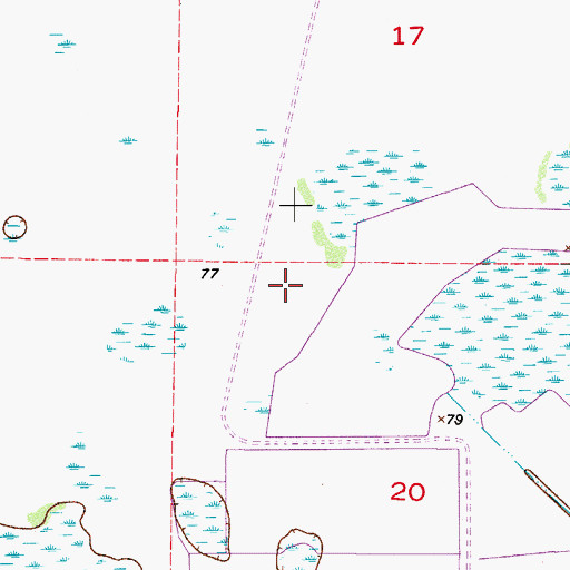 Topographic Map of Blue Head Ranch Airport, FL