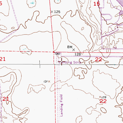 Topographic Map of Placid Lakes Airport, FL