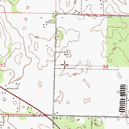 Topographic Map of Madison County Airport, FL