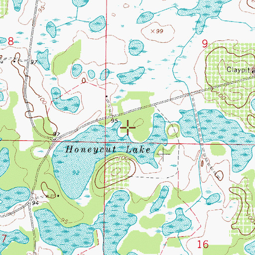 Topographic Map of Tex Merritt Private Airstrip, FL